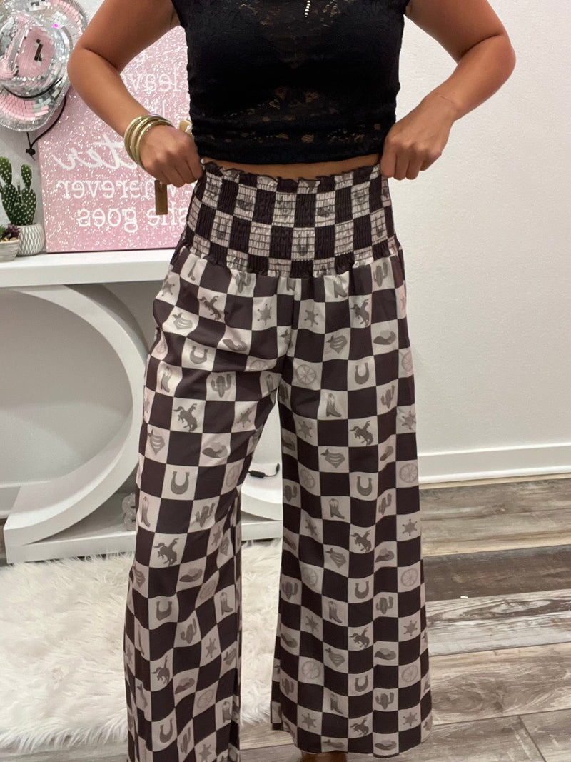 Wild Horse Boutique Bottoms The Western Checkered Pants