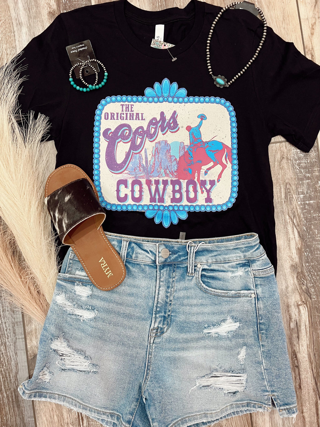Wild Horse Boutique Shirts & Tops The Coors Cowboy Tee
