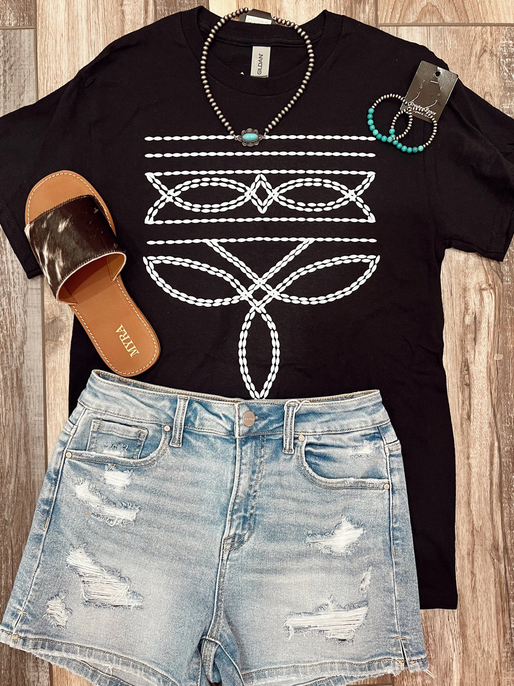 Wild Horse Boutique Shirts & Tops The Cowboy Stitch Tee