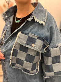 The Checkered Denim Jacket