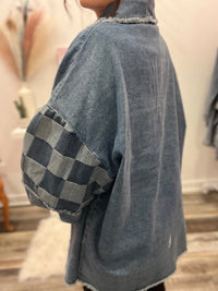 The Checkered Denim Jacket