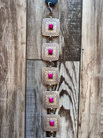 Wild Horse Boutique Belts Pink The Harlow Concho Belt