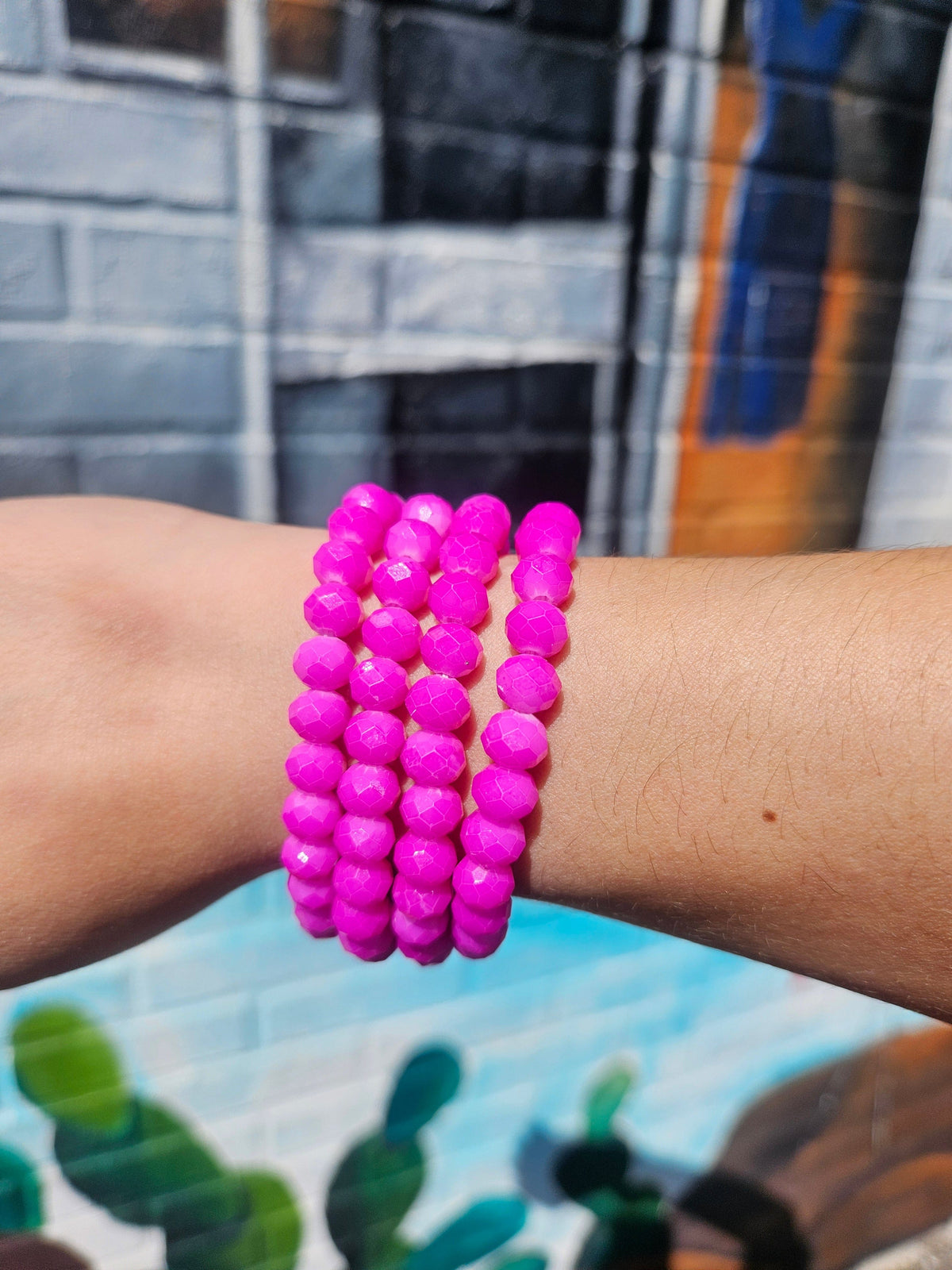 Wild Horse Boutique Bracelet Magenta pink Beaded Game Day Bracelets