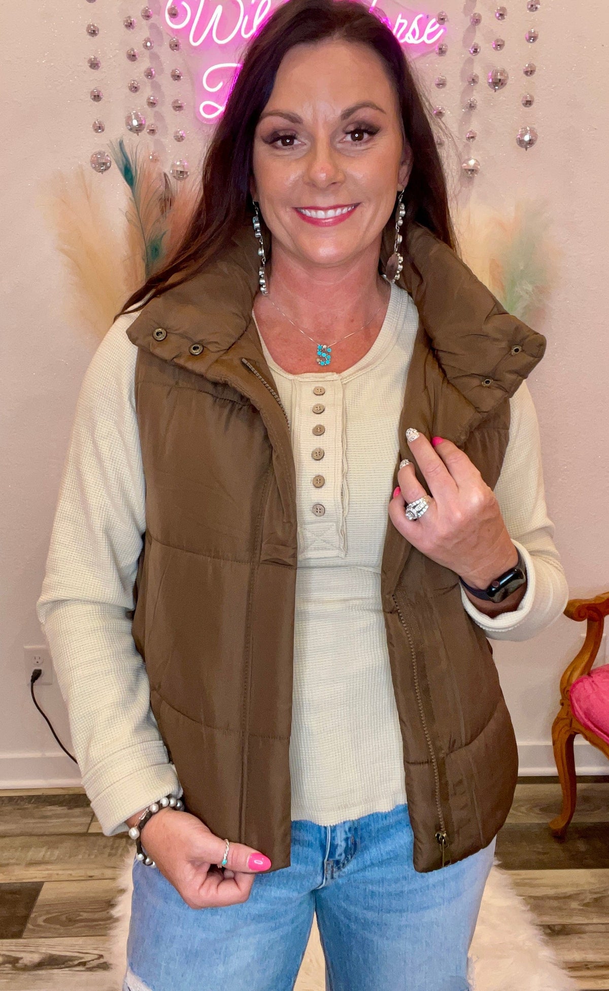 Wild Horse Boutique Clothing The Ash Puffer Vest