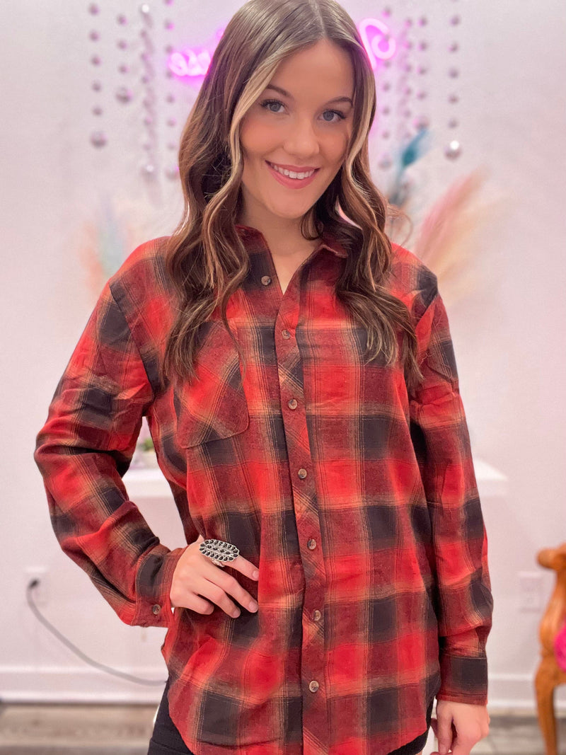 Wild Horse Boutique Clothing The Red Plaid Flannel