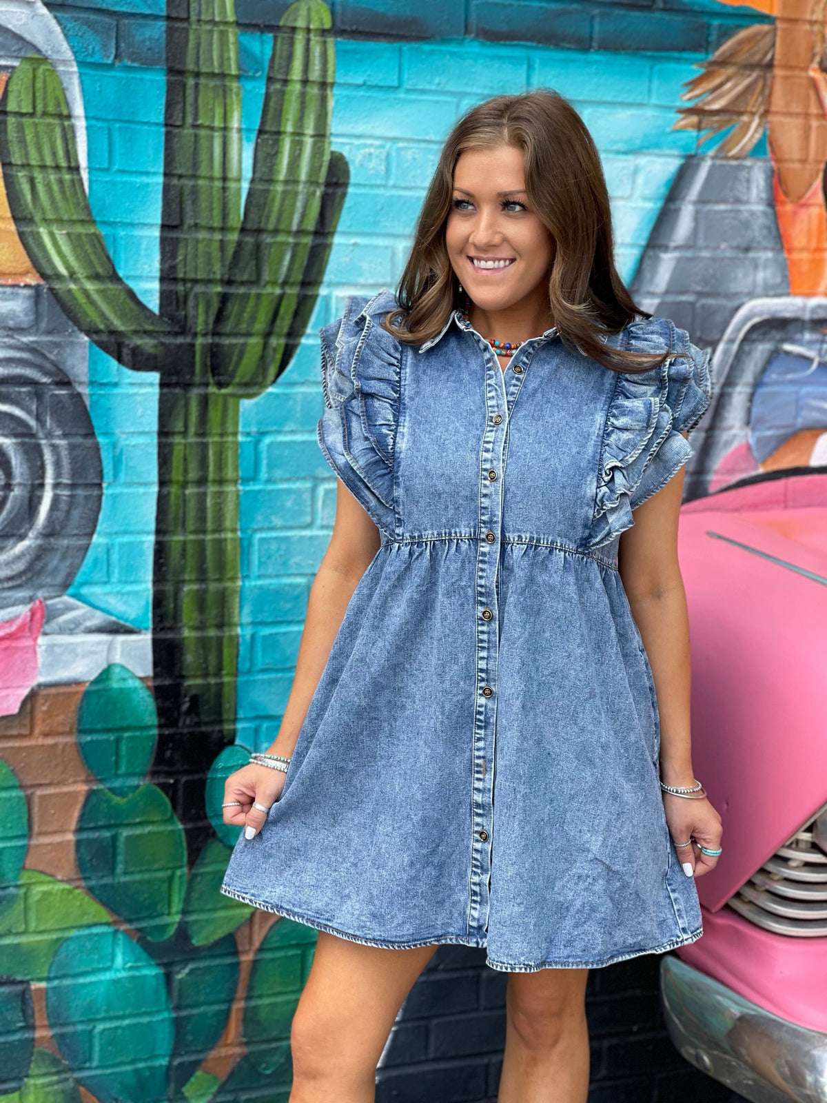 Wild Horse Boutique Dress The Allie Denim Dress