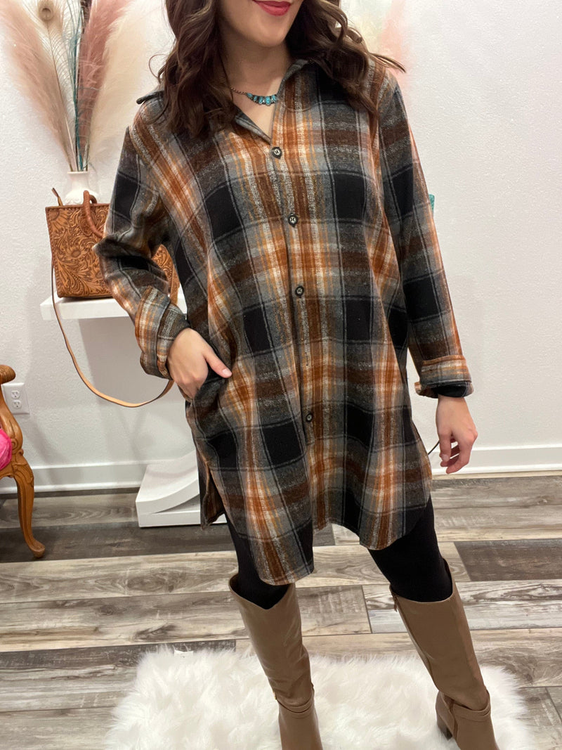 Wild Horse Boutique Dress The Collins Flannel Dress