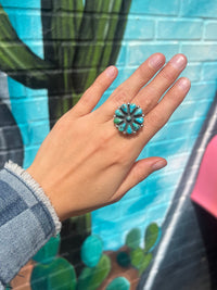 Wild Horse Boutique Jewelry 7-10 The Genuine Sonoma Turquoise Cluster Ring