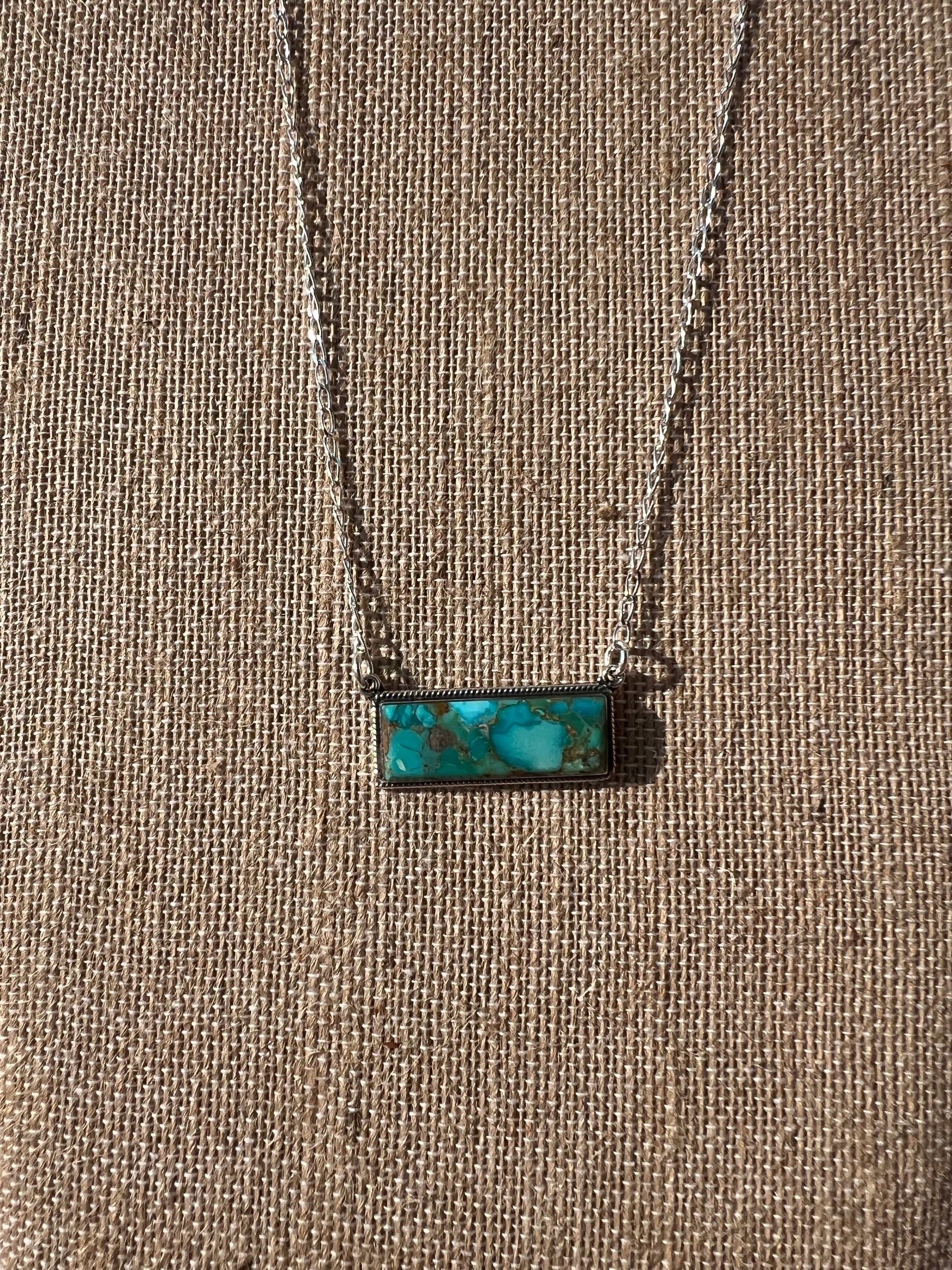 Kingman Turquoise outlets Bar Necklaces/CJP12