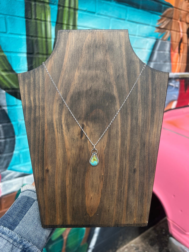 Wild Horse Boutique Jewelry Genuine Sonoma Turquoise Teardrop Necklace