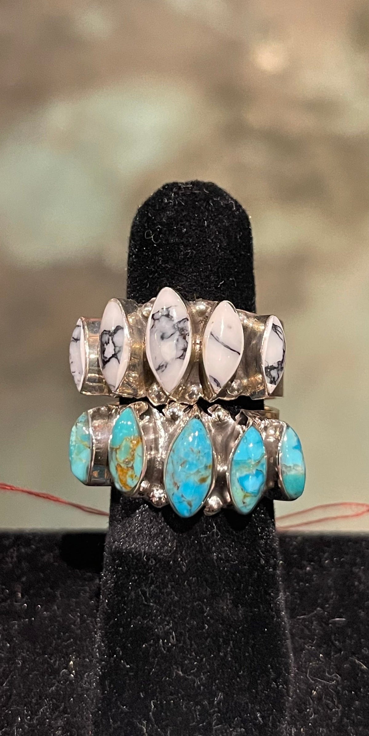 Wild Horse Boutique Jewelry Genuine Turquoise Five Stone Marquise Ring