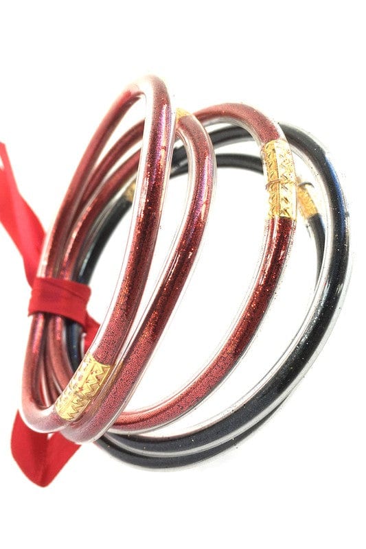 Wild Horse Boutique Jewelry Red & Black The Glitter Bangles