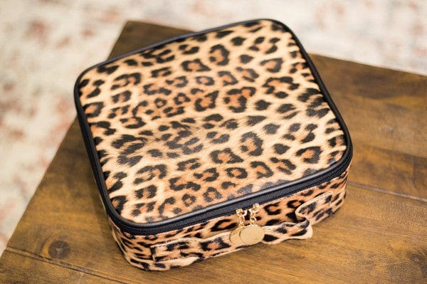 Wild Horse Boutique Makeup case Brown leopard The Cosmetic Organizer Case