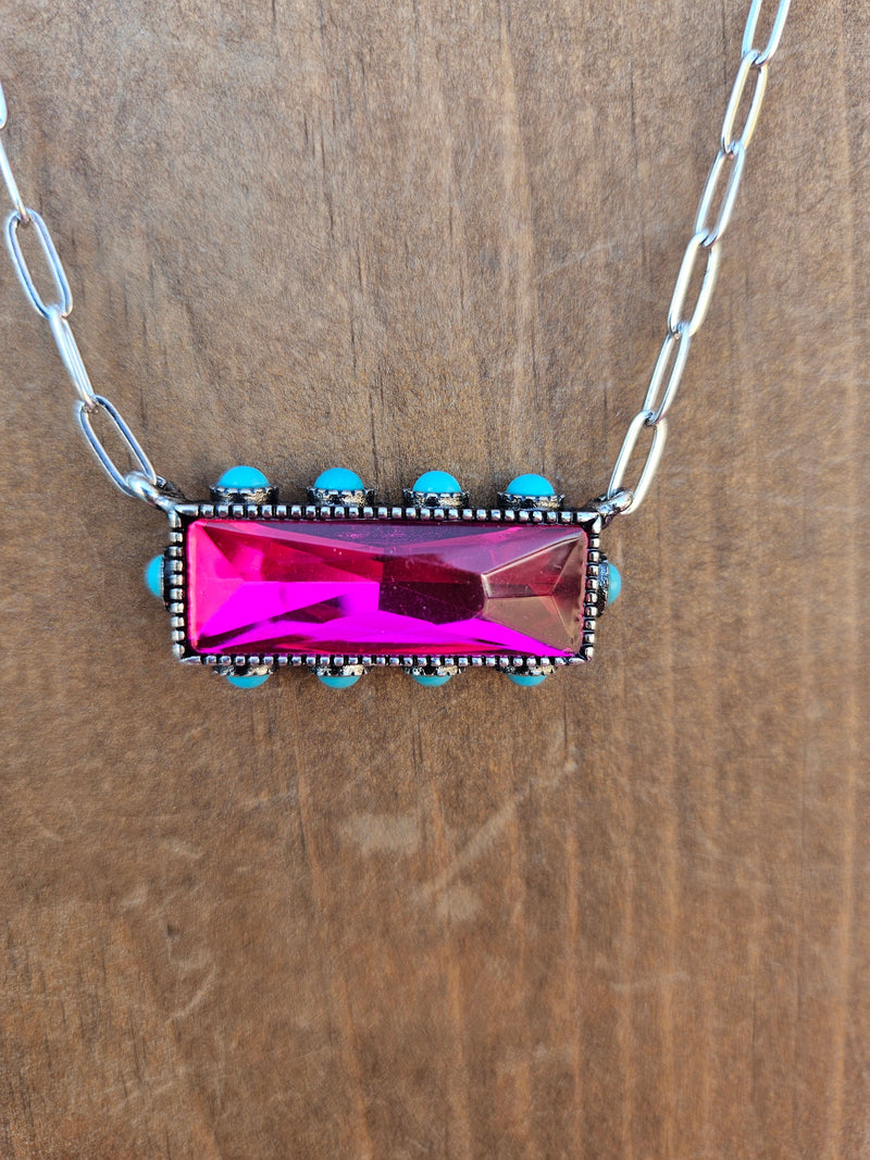 Wild Horse Boutique Necklace Hot pink The Paris Necklace