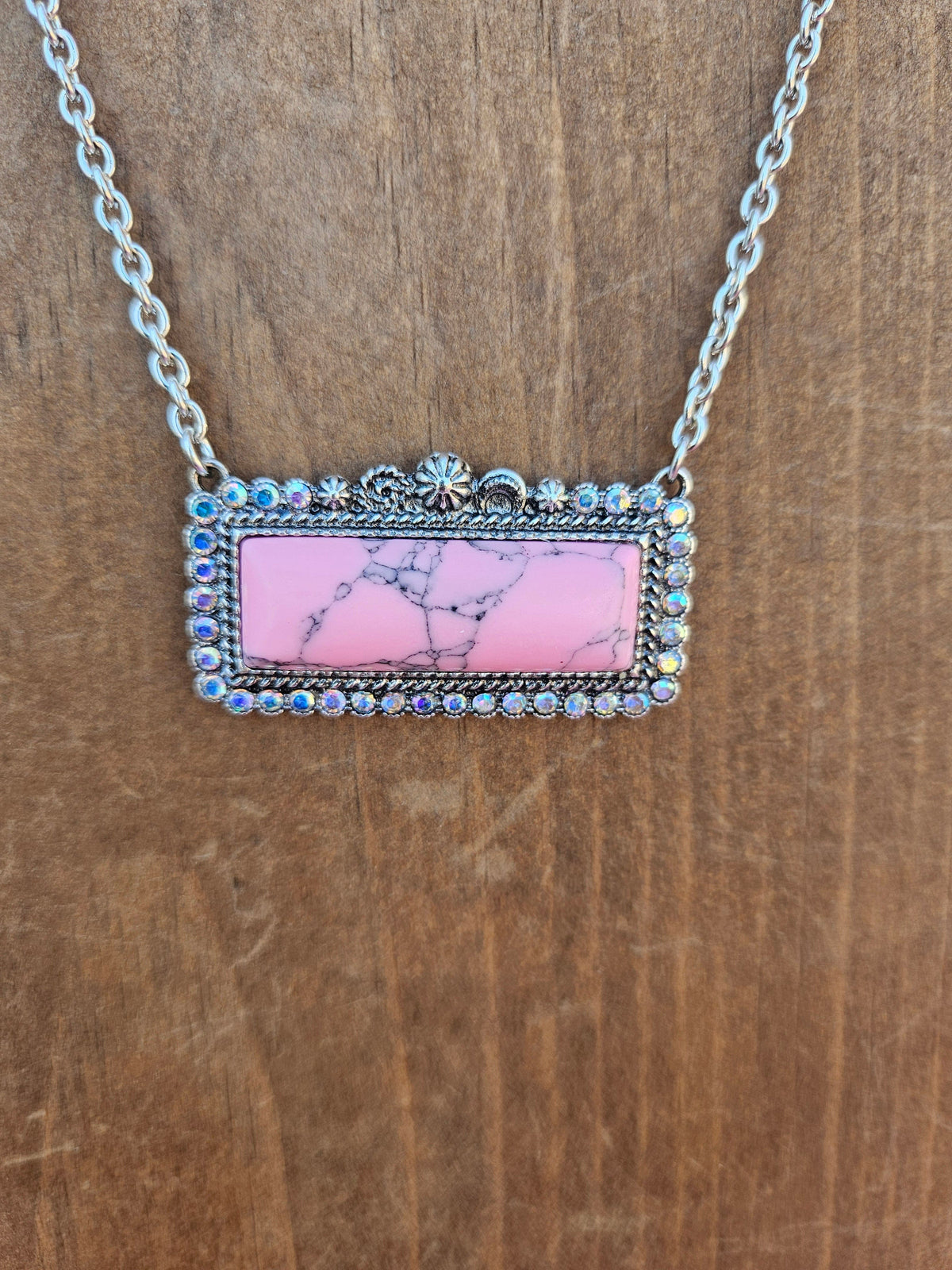 Wild Horse Boutique Necklace Pink The Glitzy Bar Necklace