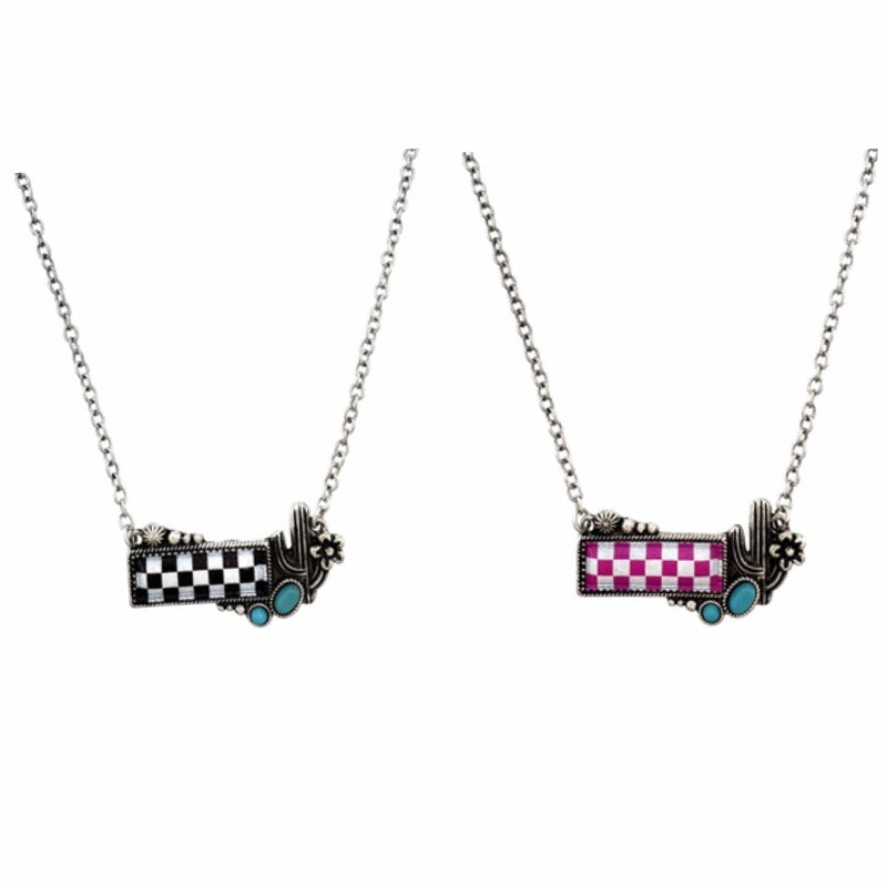 Wild Horse Boutique Necklace The Checkered Bar Necklace