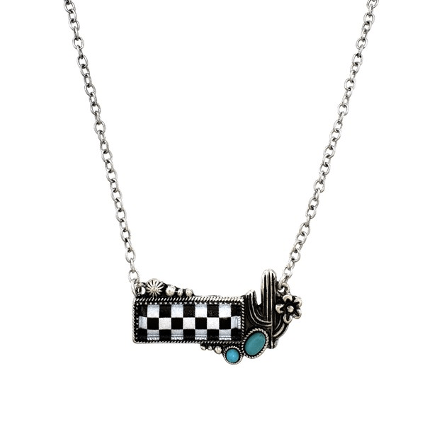 Wild Horse Boutique Necklace The Checkered Bar Necklace