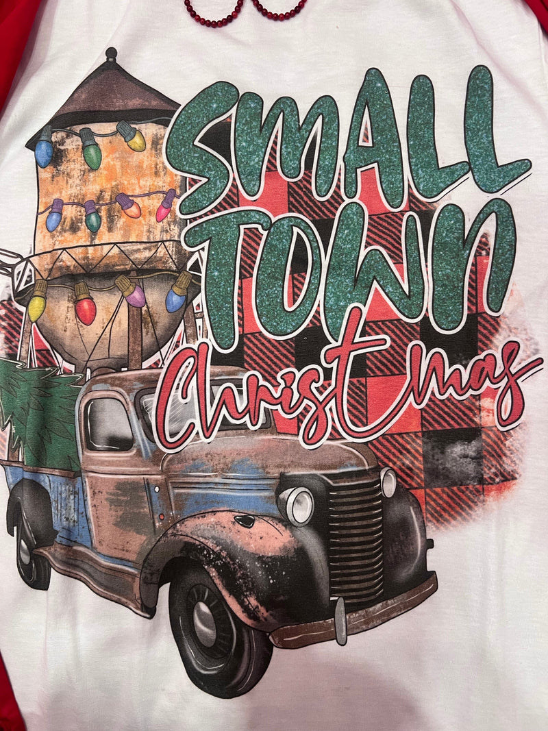 Wild Horse Boutique Shirts & Tops Small Town Christmas Tee