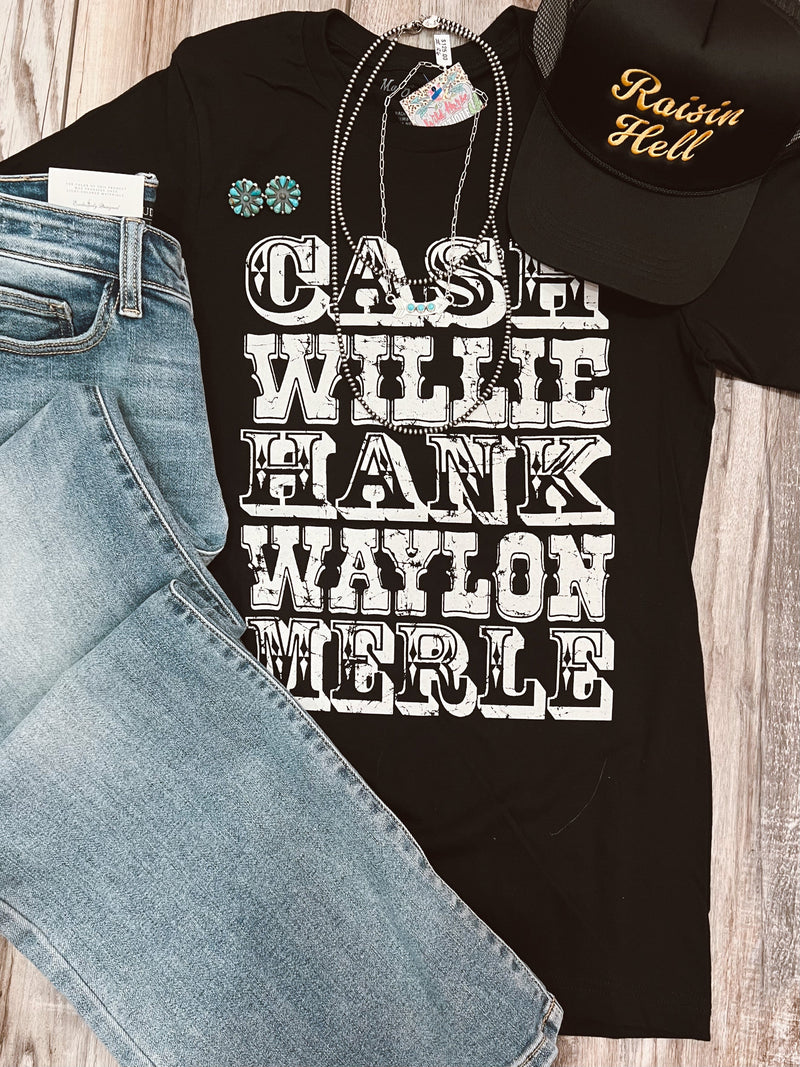 Wild Horse Boutique Shirts & Tops The Cash Willy & Hank Tee