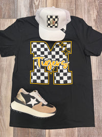 Wild Horse Boutique Shirts & Tops The Checkered M Tigers Tee