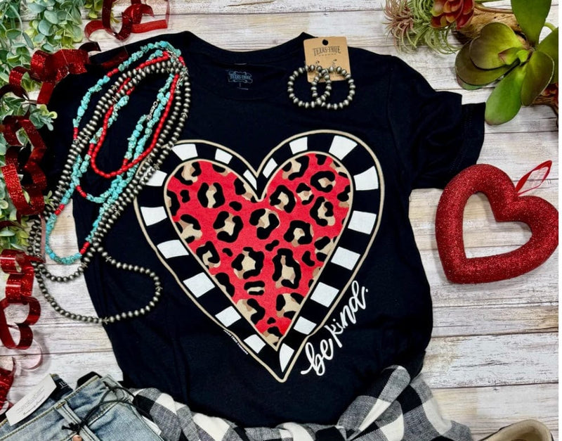 Wild Horse Boutique Shirts & Tops The Leopard Heart Tee