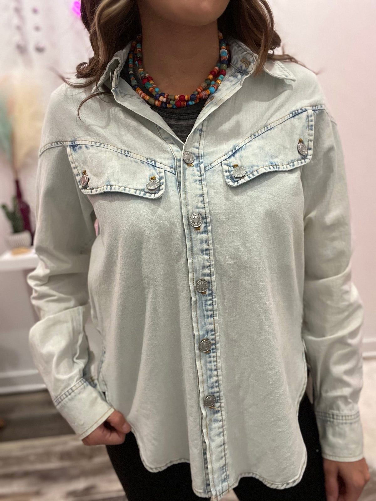 Wild Horse Boutique Shirts & Tops The Maggie Button Down Top