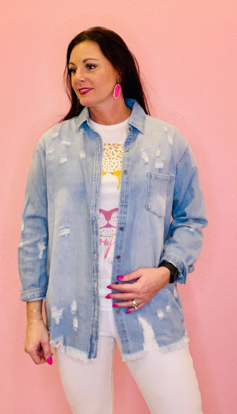 Wild Horse Boutique Shirts & Tops The Mariah Denim Button Down