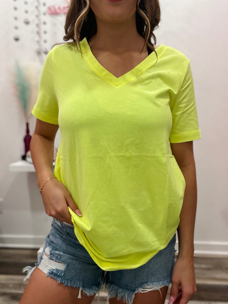 Wild Horse Boutique Shirts & Tops The Neon Yellow Tee