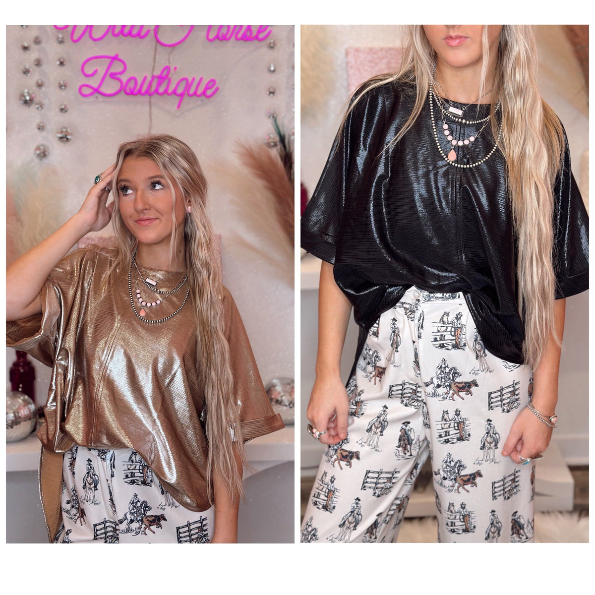 Wild Horse Boutique Shirts & Tops The Shimmer Blouse