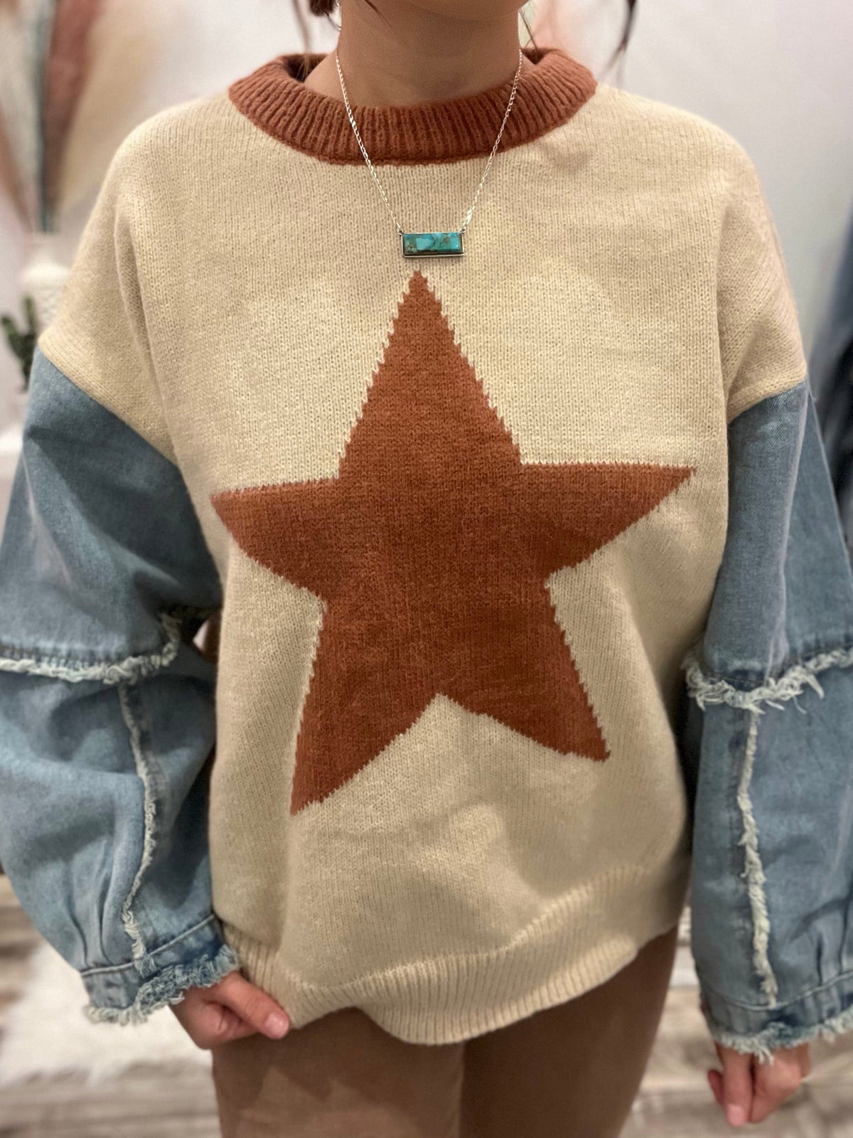 Wild Horse Boutique Shirts & Tops The Star Sweater