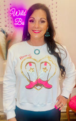 Wild Horse Boutique Shirts & Tops The White Howdy Sweatshirt