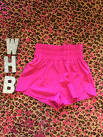Wild Horse Boutique Apparel & Accessories Hot pink / Small High waisted wind shorts