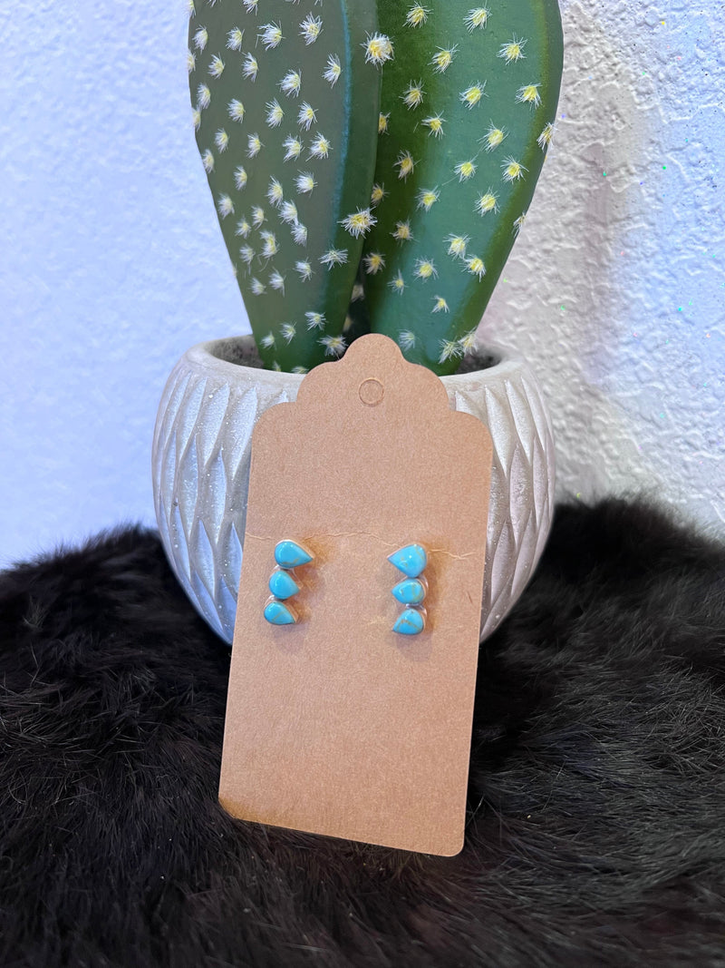 Wild Horse Boutique Earrings The Genuine Turquoise Judy Stud Earrings