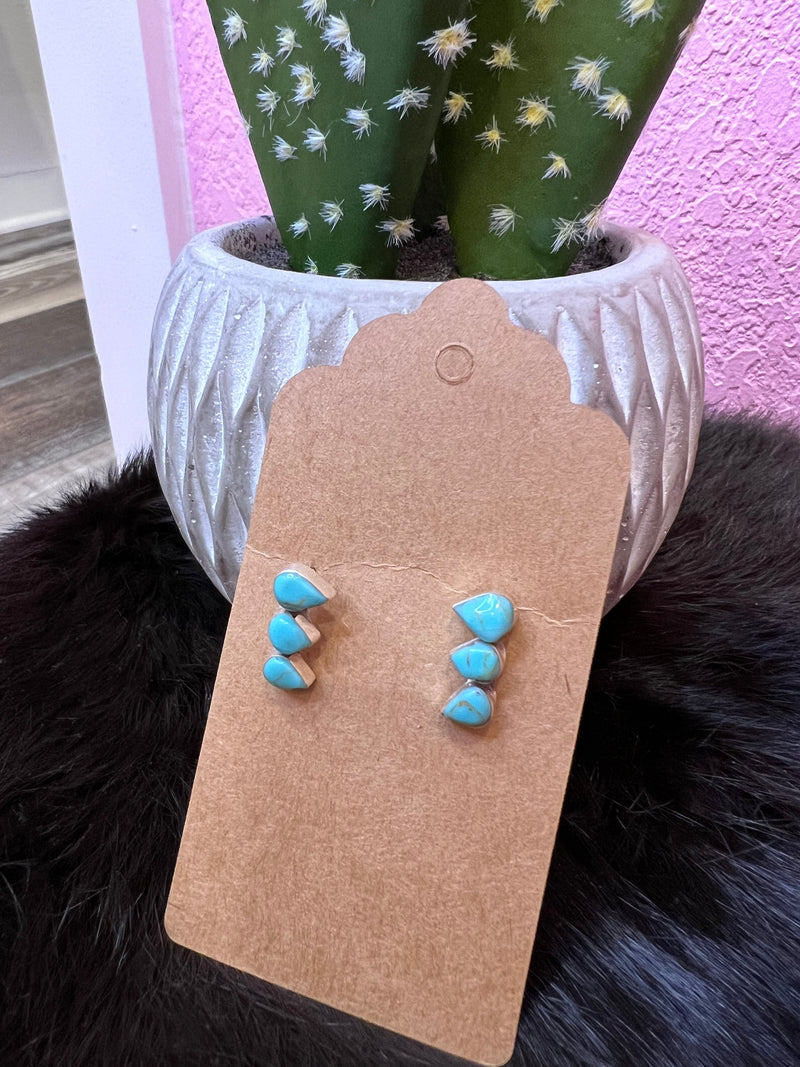 Wild Horse Boutique Earrings The Genuine Turquoise Judy Stud Earrings