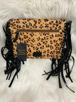 Wild Horse Boutique Hanbags Anna Leopard & Fringe Handbag