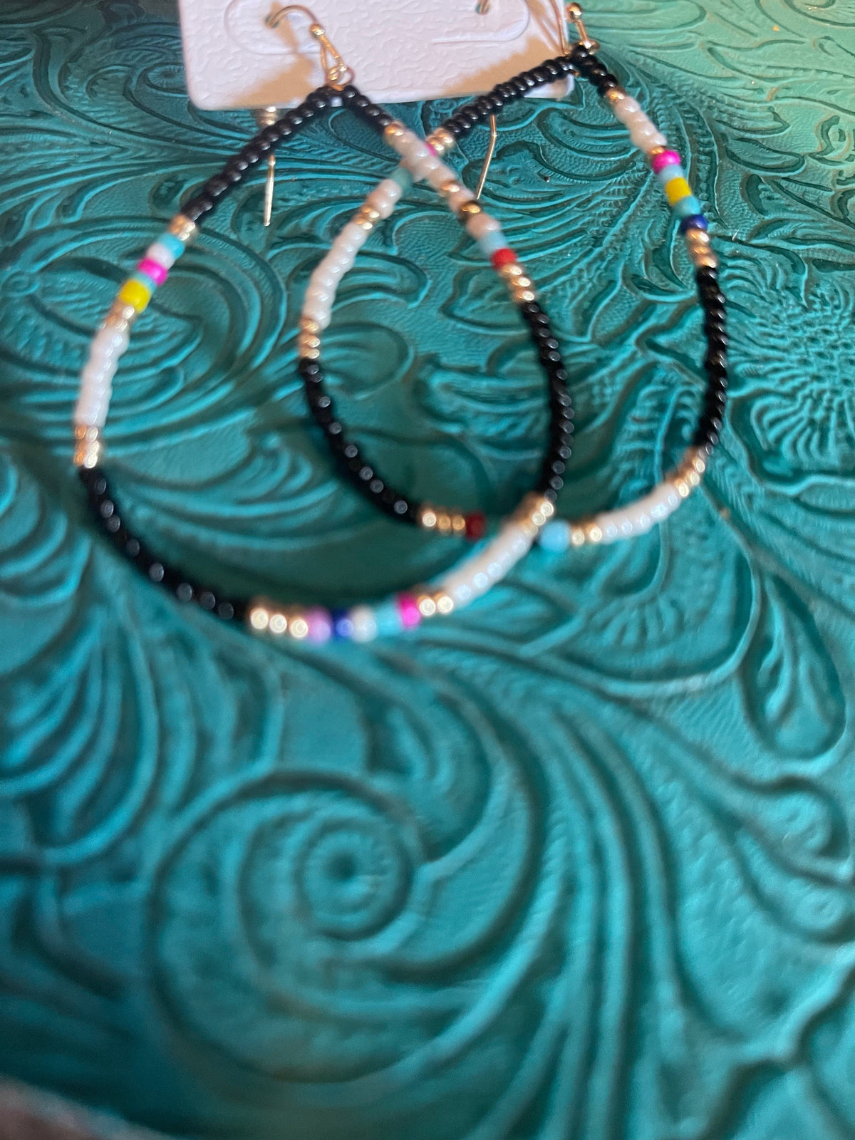 Wild Horse Boutique Jewelry Beaded Hoop Earrings