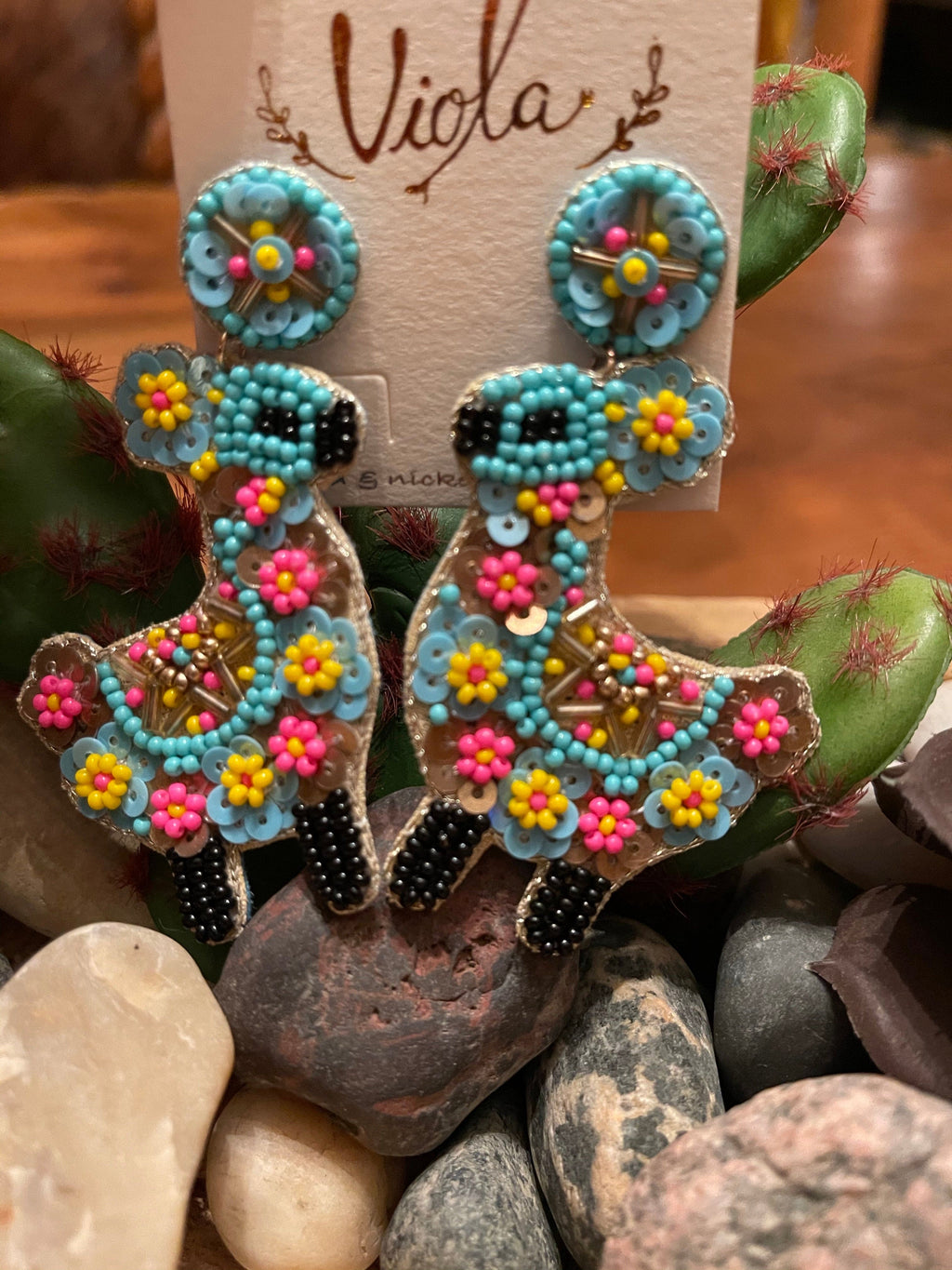 Wild Horse Boutique Jewelry Fiesta Llamas Earrings
