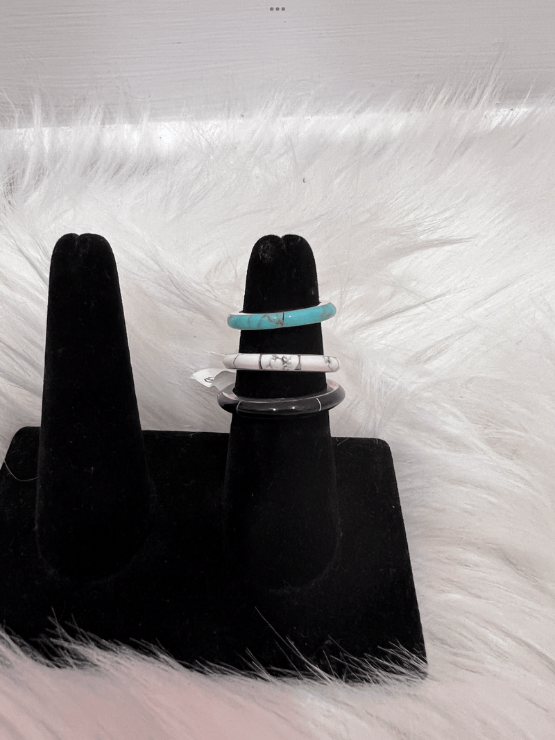 Wild Horse Boutique Jewelry Genuine Kingman Turquoise, Black or Corral Inlay Rings