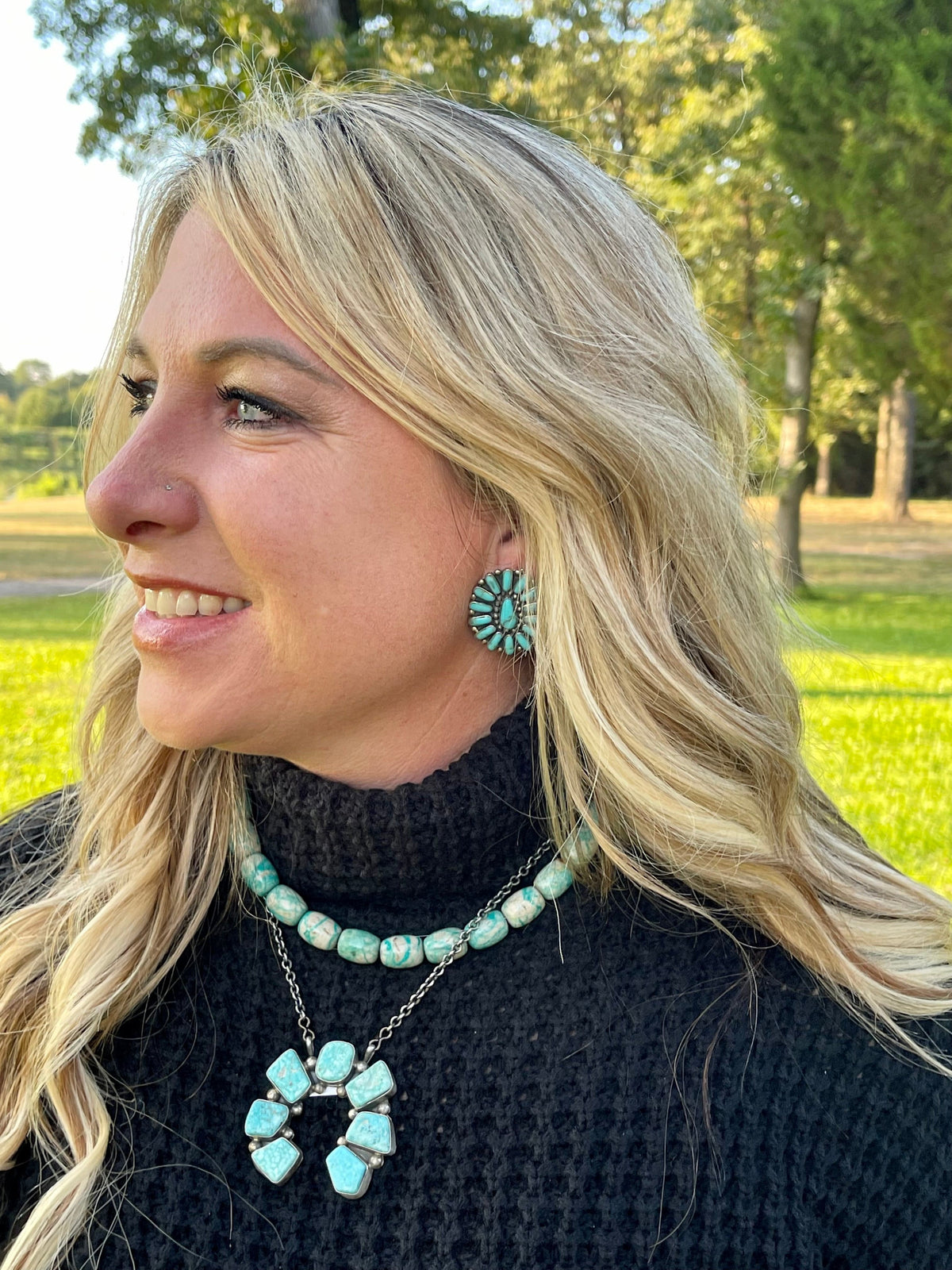 Wild Horse Boutique Jewelry Genuine Turquoise Marble Necklace