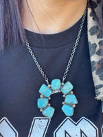 Wild Horse Boutique Jewelry Genuine Turquoise Navajo Handmade Squash Necklace