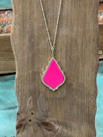 Wild Horse Boutique Jewelry Hot pink Inspired Long Pendant Necklace
