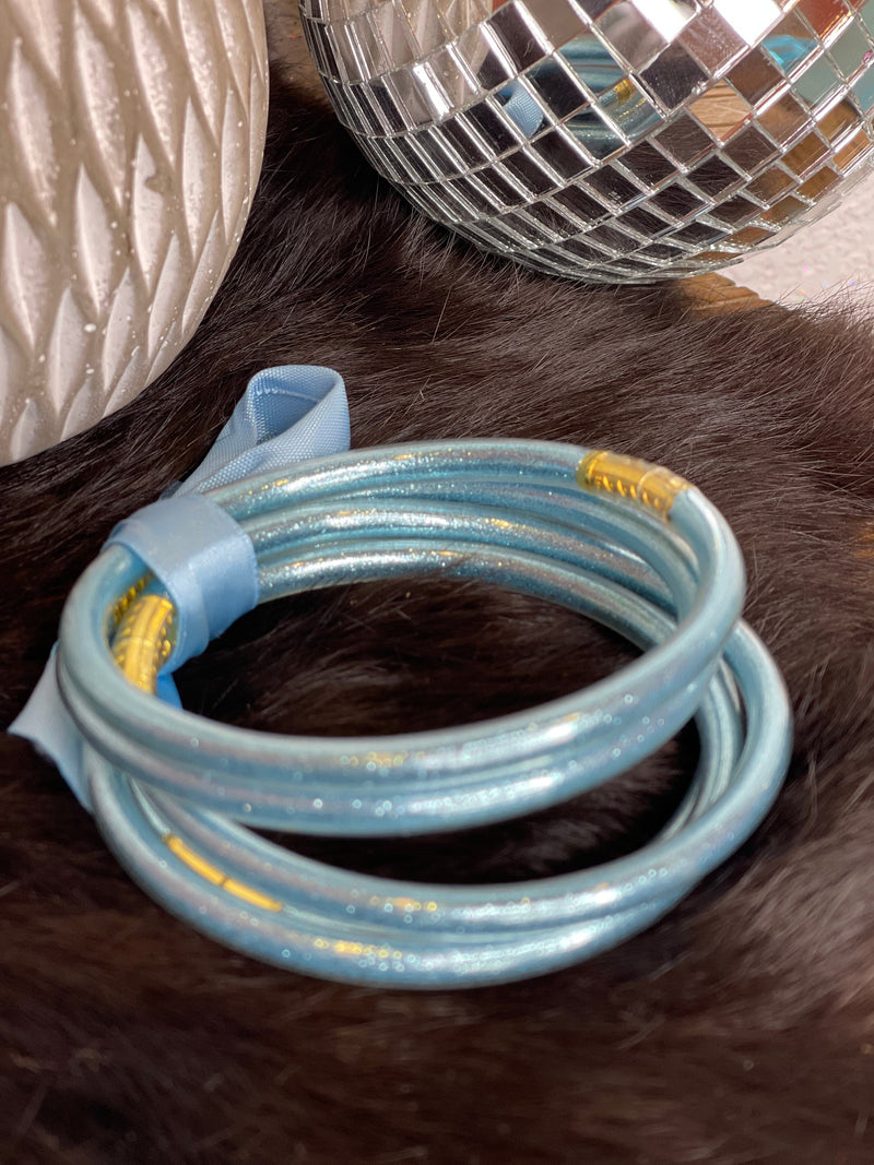 Wild Horse Boutique Jewelry Light blue Glitter Bangles