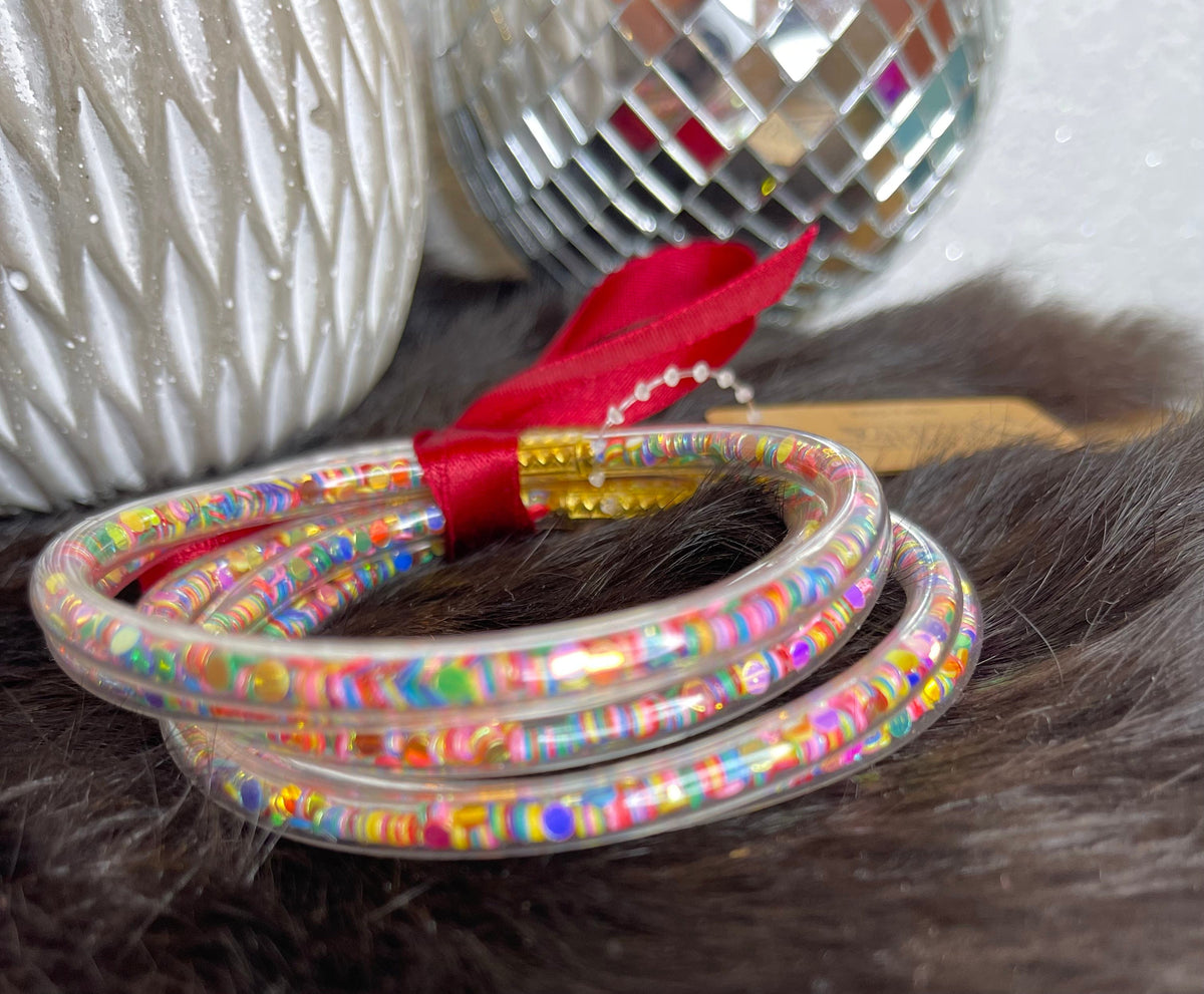 Wild Horse Boutique Jewelry Rainbow Glitter Bangles