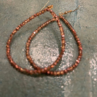 Wild Horse Boutique Jewelry Rose Gold Beaded Hoop Earrings