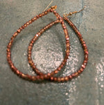 Wild Horse Boutique Jewelry Rose Gold Beaded Hoop Earrings