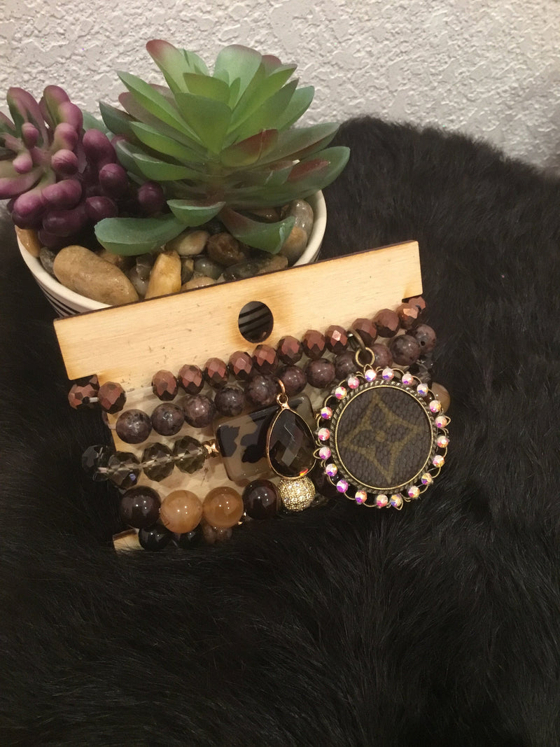 Wild Horse Boutique Jewelry Sets Leopard junkie Upcycled bracelet set
